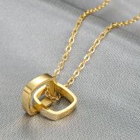 Titanium Steel Necklace gold color plated fashion jewelry & for woman gold Length Approx 19.68 Inch Sold By PC