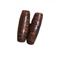 Natural Tibetan Agate Dzi Beads, vintage & DIY, more colors for choice, 40x14mm, Sold By PC