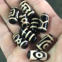 Natural Tibetan Agate Dzi Beads, random style & vintage & DIY, 20x10mm, Sold By PC