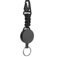 Tibetan Style Easy Pulling Buckle, with ABS Plastic, Round, Unisex & retractable, black, 40x155mm, Sold By PC