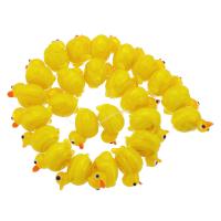 Animal Lampwork Beads, Duck, DIY, yellow, 15x20x14mm, 20PCs/Bag, Sold By Bag