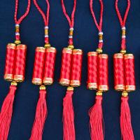 Hængende ornamenter, med Plastic, rød, 350mm, 10pc'er/Lot, Solgt af Lot