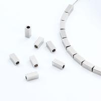 Stainless Steel Spacer Beads, Titanium Steel, Rectangle, polished, DIY, original color, 7x3mm, Hole:Approx 1.8mm, Sold By PC