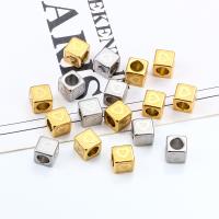 Stainless Steel Spacer Beads Titanium Steel Square plated DIY Approx 5mm Sold By PC