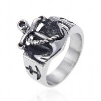 Titanium Steel Finger Ring, polished, different size for choice & for man & blacken, original color, Sold By PC