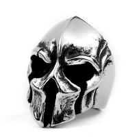 Titanium Steel Finger Ring Skull polished & for man & blacken original color 1mm Sold By PC