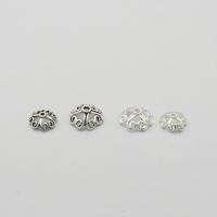 925 Sterling Silver Bead Cap, plated, different size for choice & hollow, more colors for choice, Sold By PC