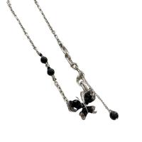 Titanium stål halskæde, med 5cm extender kæde, Butterfly, mode smykker & for kvinde, to forskellige farvede, 9.40x12.50mm, Længde 49.01 cm, Solgt af PC