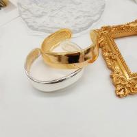 liga de zinco abertura da pulseira, Irregular, cromado de cor dourada, joias de moda & Alta qualidade banhado e nunca desaparecer & para mulher, Mais cores pare escolha, 63x20mm, vendido por PC