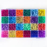 Plastic Beads, Resin, with Plastic, plated, DIY, mixed colors, 6x9mm, Sold By Box
