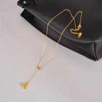 Colar de jóias de aço inoxidável, Aço inoxidável 316L, with 6cm extender chain, joias de moda & para mulher, dourado, comprimento Aprox 40 cm, vendido por PC