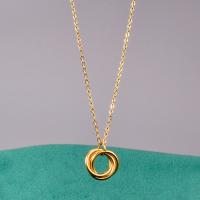 Stainless Steel Jewelry Necklace, 316L Stainless Steel, with 5cm extender chain, fashion jewelry & for woman, golden, 18mm, Length:Approx 40 cm, Sold By PC