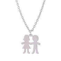 Stainless Steel Jewelry Necklace, 304 Stainless Steel, for woman, original color, Length:Approx 42-47 cm, Sold By PC