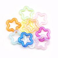 Acrylic Pendants, Star, injection moulding, DIY & hollow, more colors for choice, 30x29mm, Approx 100PCs/Bag, Sold By Bag