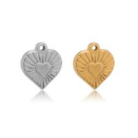 Stainless Steel Heart Pendants 304 Stainless Steel plated DIY Sold By Bag