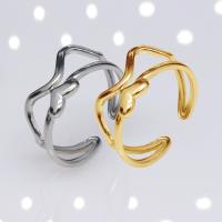 Anel de dedo de aço inoxidável, Aço inoxidável 304, joias de moda & para mulher, Mais cores pare escolha, 13mm, vendido por PC