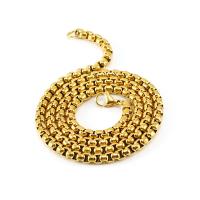 Stainless Steel Chain Necklace Titanium Steel with 1.97inch extender chain DIY & Unisex golden Sold By PC