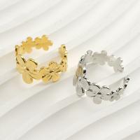 Aço inoxidável 304 Abra o anel de dedo, joias de moda & para mulher, Mais cores pare escolha, 12mm, tamanho:7, vendido por PC
