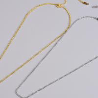 Edelstahl Schmuck Halskette, 316 L Edelstahl, mit Verlängerungskettchen von 7cm, DIY & einstellbar & für Frau, keine, 2mm, Länge:45 cm, verkauft von PC