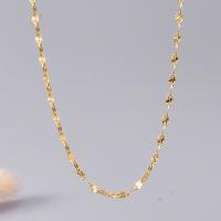 Colar de jóias de aço inoxidável, Aço inoxidável 316L, with 5cm extender chain, DIY & ajustável & para mulher, dourado, comprimento 40 cm, vendido por PC