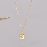 Nerezová ocel šperky náhrdelník, 316L nerezové oceli, s White Shell, s 6cm extender řetězce, Obdélník, módní šperky & nastavitelný & pro ženy, zlatý, 11x15mm, Délka 40 cm, Prodáno By PC