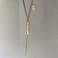 Collier d'acier titane, avec 5cm chaînes de rallonge, rectangle, bijoux de mode & avec chiffre romain & pour femme, doré, Longueur:48 cm, Vendu par PC