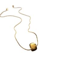 Collier d'acier titane, avec 5cm chaînes de rallonge, Rond, bijoux de mode & pour femme, plus de couleurs à choisir, Longueur:39.6 cm, Vendu par PC