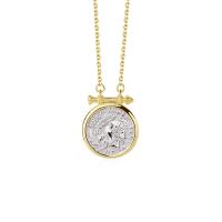 925 Sterling Silver Necklaces plated fashion jewelry & for woman gold Length Approx 17.7 Inch Sold By PC