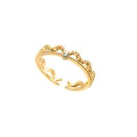 Zirkonia Edelstahl-Finger- Ring, 304 Edelstahl, einstellbar & Micro pave Zirkonia & für Frau, keine, 20mm, verkauft von PC