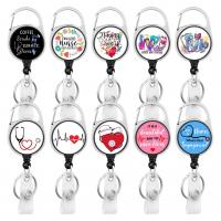 Zinc Alloy Badge Holder Round Unisex & retractable Sold By PC