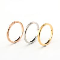 خاتم إصبع الفولاذ المقاوم للصدأ, 304 الفولاذ المقاوم للصدأ, حجم مختلفة للاختيار & للمرأة, المزيد من الألوان للاختيار, 2mm, حجم:4-10, تباع بواسطة PC