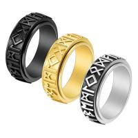 Stainless Steel Finger Ring 304 Stainless Steel Vacuum Ion Plating rotatable & Unisex 8mm US Ring Sold By PC