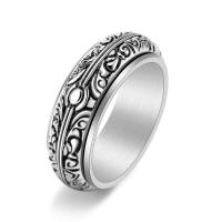 Палец кольцо из нержавеющей стали, Нержавеющая сталь 304, вращающийся & Мужская & разный размер для выбора, Много цветов для выбора, 8mm, размер:6-11, продается PC