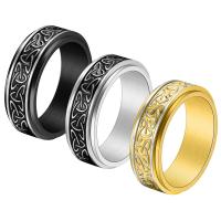Edelstahl Ringe, 304 Edelstahl, drehbare & unisex & verschiedene Größen vorhanden, keine, 8mm, Größe:6-12, verkauft von PC