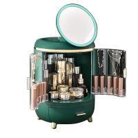 ABS Kunststoff Kosmetische Aufbewahrungsbox, mit PC Kunststoff, mit LED-Licht & mit Spiegel & verschiedene Stile für Wahl, keine, 264x265x355mm, verkauft von PC