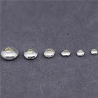 925 Sterling Silver Beads, Saucer, DIY & different size for choice, silver color, Sold By PC