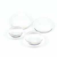 Glass Cabochons Round Vacuum Plating DIY clear Sold By Bag