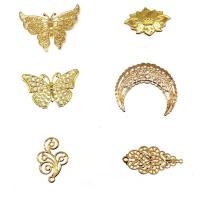 Hair Stick Findings, Iron, gold color plated, DIY & different styles for choice & hollow, clear, 200PCs/Lot, Sold By Lot