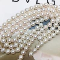 Perlas Redondas Freshwater, Perlas cultivadas de agua dulce, Bricolaje, Blanco, 10-11mm, Vendido para aproximado 15.94 Inch Sarta