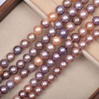 Perlas Redondas Freshwater, Perlas cultivadas de agua dulce, Bricolaje, color mixto, 10-11mm, Vendido para aproximado 39-40 cm Sarta