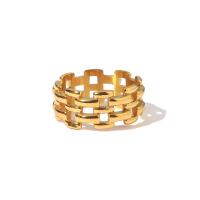 Палец кольцо из нержавеющей стали, Нержавеющая сталь 304, ювелирные изделия моды & разный размер для выбора & Женский, Золотой, 22x9mm, продается PC