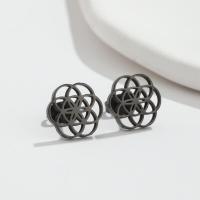 Stainless Steel Stud Earrings 304 Stainless Steel Vacuum Ion Plating fashion jewelry & for woman 11mm Sold By Pair