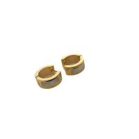 Titanium Steel  Earring with Shell Vacuum Ion Plating fashion jewelry & for woman Sold By Pair