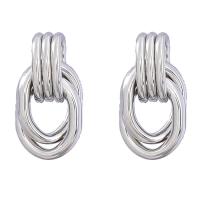 Tibetan Style Drop Earrings, silver color plated, fashion jewelry & for woman, silver color, 25x14mm, Sold By Pair