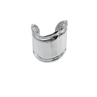Iron Cuff Bangle, plated, fashion jewelry & Unisex, silver color, 54mm, Sold By PC