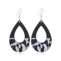 Wood Earring Teardrop fashion jewelry & for woman Sold By PC
