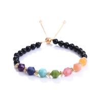 Gemstone Bracelets, Natural Stone, with Brass, handmade, fashion jewelry & for woman & faceted, Length:18 cm, Sold By PC