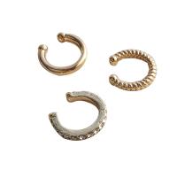 Fashion Earring Cuff and Wraps Zinc Alloy plated three pieces & fashion jewelry & for woman & with rhinestone 9mm Sold By Set