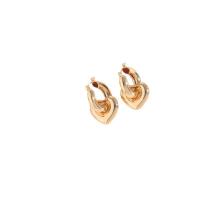 Messing Tropfen Ohrringe, Herz, plattiert, Modeschmuck & für Frau, keine, 29.60x18mm, verkauft von Paar