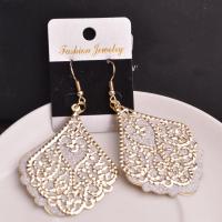 Zinc Alloy Drop Earrings plated for woman & frosted nickel lead & cadmium free 50-60mm Sold By Pair